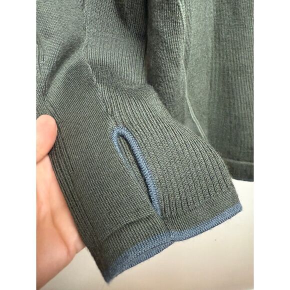 SmartWool Olive Green Crew Neck Merino Wool Blend Sweater Men's Sz. L - Picture 4 of 7